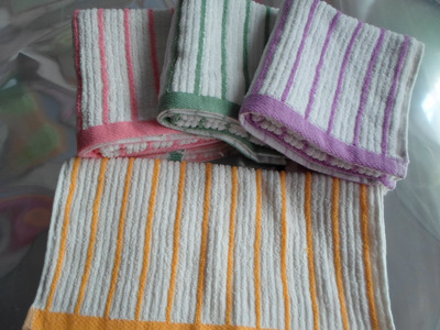 高陽毛巾廠家超低價供應 純棉條紋毛巾，品質與實惠并存